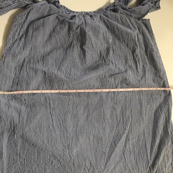 Juniors Blue Striped Summer Dress Size M - Picture 7 of 8